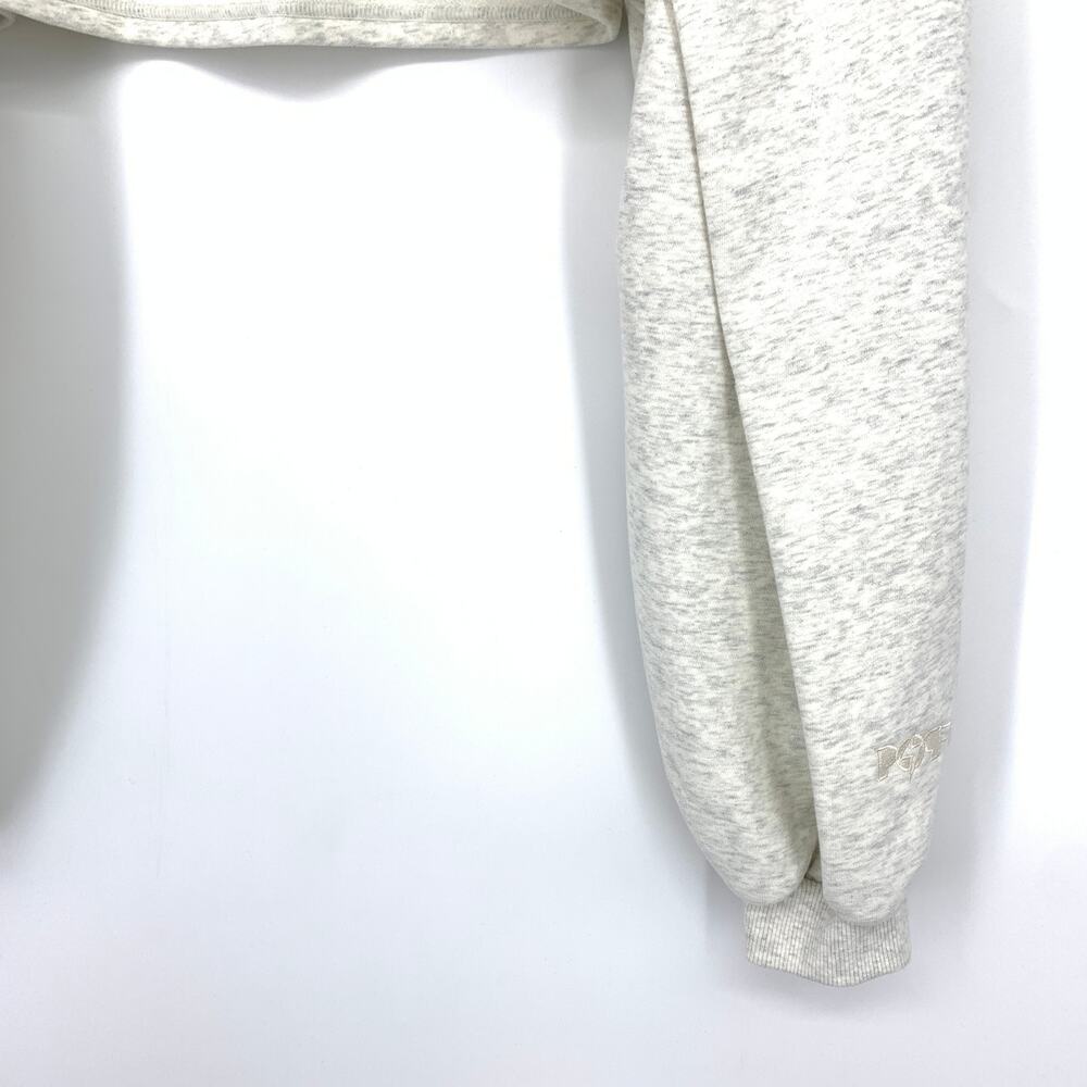 Popflex Mockneck Shruggie Cropped Pullover Sweatshirt Womens L/XL Heather Gray - Picture 4 of 7
